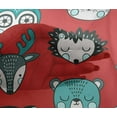 thumbnail image 5 of oneOone Viscose Chiffon Red Fabric Cute Animal Face Pattern Sewing Material Print Fabric By The Yard 42 Inch Wide, 5 of 5