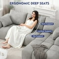 thumbnail image 6 of IDEALSOUL Sectional Sofa, 101" L-Shaped Modular Cloud Couch,Unique Chenille Fabric Couches and Sofas,Compression Sofa No Assembly Required(Light Gray), 6 of 13