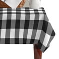 thumbnail image 4 of Black White Plaid Table Cloth Waterproof Tablecloths, Modern Simple Buffalo Check Gingham Tablecloth Dining Table Cover for Kitchen Party Tabletop Outdoor, Rectangle Tablecloth 60x102 Inch, 4 of 9