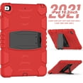 thumbnail image 2 of XYX Case for 10.2 inch iPad 9th/8th/7th Generation (2021/2020/2019), Dual Layer Slim Heavy Shockproof Rugged Protective Cover Case with Kickstand (Red Black), 2 of 7