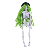 Wadada Halloween Mini Skeleton Figurine Decoration, 6”Halloween posable Skeleton Decor, Small Plastic Skeleton Figure, for Halloween Spooky Home Decor Haunted House Decorations Party Favors