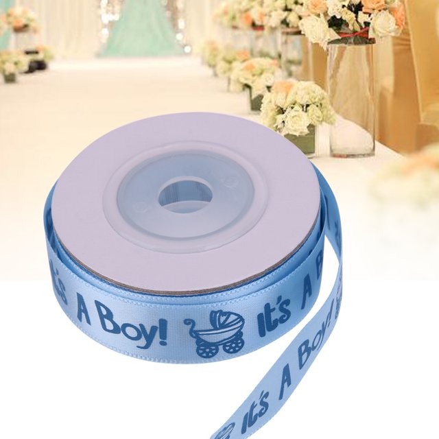 Cinta De Bautizo De Bebe Bolso 10 yardas/rollo es un niño/niña Baby Shower cinta grogrén cinta regalo cinturón