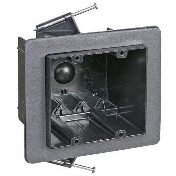 Carlon Non Metallic Electrical Box 36 Cu In 3-1/2 " Lx4 " Wx3-1/4 " D Polycarb 2 Gang Blk