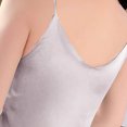 thumbnail image 4 of WCMZJ Women's Silk Tank Top Ladies V Neck Camisole Silky Loose Sleeveless Blouse Satin Tank Shirt Gray 3XL, 4 of 5