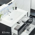 thumbnail image 3 of Eviva Luna 32" Dark Grey Wallmount Bathroom Vanity with Integrated Porcelain Sink, 3 of 5