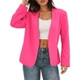 thumbnail image 2 of Guieoi Plus Size Fall Blazer for Women Long Sleeve Business Casual Office Jacket Pink XXXL, 2 of 9