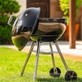 thumbnail image 2 of Favory Premium Charcoal Grill, Heavy Duty Charcoal Kettle Grill, Outdoor Cooking, Camping Patio, Backyard, Tailgating 22" Deluxe Charcoal Kettle Grill, 2 of 3