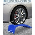 thumbnail image 2 of 8" Lift Solid Steel Car Ramp 8000 Lbs Capacity, 2000 Lbs Per Ramps, Heavy Duty Truck Ramps for Car Repair or Vehicle Maintenance, 2 Pack Car Ramps, Blue, 2 of 9