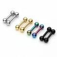 thumbnail image 2 of HOOUN 2x Ear Cartilage Stainless Steel Barbell Helix Tragus Stud Piercing Bar Earring-Gold-4mm, 2 of 9