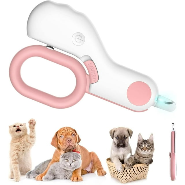Pet Nail Trimmers for Small Animals, Cat Dog Nail Clippers with Adjustable LED,Best Cat Claw Care Kit for Home Care, Professional Pet Claw Tools for Tiny Dog Cat Rabbit Bird Puppy Kitten