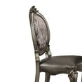 thumbnail image 2 of Dining Chair  Vegan Leather  Cabriole Legs  Set of 2  Silver, 2 of 2