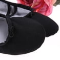 thumbnail image 4 of Zapatillas clásicas de ballet de lona para mujer, con suela dividida, para bailar y yoga, talla 37 (negras), 4 of 6