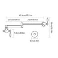thumbnail image 2 of Folding Wall Mounted Single Cold Kitchen Sink Faucet with Double Switch and Swing Arm, 2 of 7