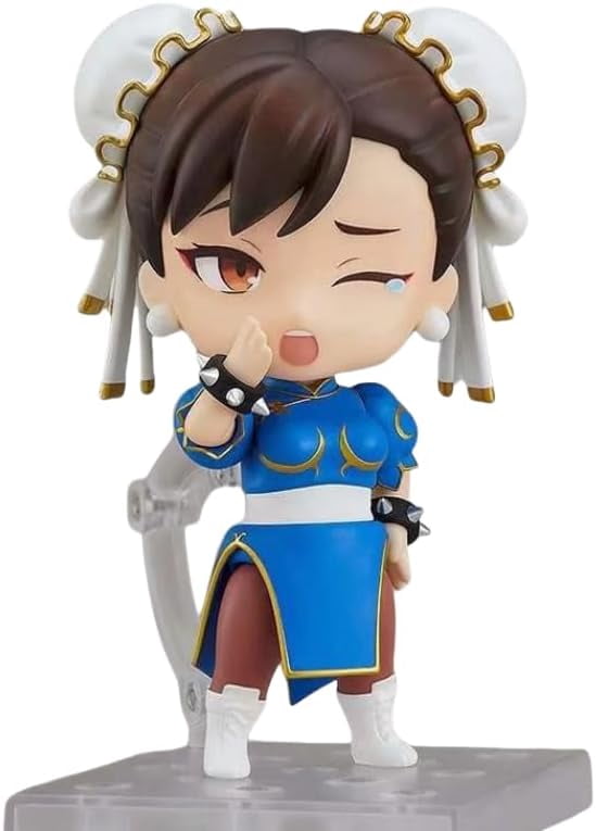New Chunli Figure, Q Version Fighting Chunli Anime Figure 10cm/3.9inch PVC Character Cosplay Model Collectible Handicrafts for Anime Fans Gift