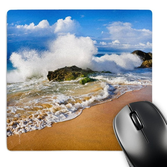 3dRose, Crashing waves at Hanakapiai Beach, Na Pali Coast, Kauai, Hawaii, MousePad