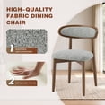 thumbnail image 3 of EOP Mid-Century Wooden Dining Chairs Set of 6, Farmhouse Upholstered Kitchen Dining Chairs with Curved Back, Modern Fabric Side Dining Chair for Dining Room, Restaurant, Light Gray, 3 of 11