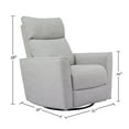 thumbnail image 6 of Second Story Home Soho Upholstered Swivel Glider- Beige, 6 of 6