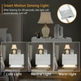 thumbnail image 5 of Hommpa Nightstand 3 Color LED Auto Sensor Light Modern Bedside Table White, 5 of 11