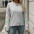 thumbnail image 2 of WEAIXIMIUNG " Pull Tricoté pour Femmes Patchwork Cœur Couleur Unie Chic ", 2 of 9