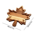 thumbnail image 3 of Fiaya Women Square Wood Tray, 11 Inch Serving Platter for Steak & Fruit, Thanksgiving Table Decor, Rustic Kitchen Counter Organizer, Brown, 3 of 6
