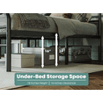 thumbnail image 5 of QFTIME King Bed Frame with Headboard, Heavy-Duty Metal Platform Bed Frame with 18" High, Non-Slip and Noise-Free, No Box Spring Needed, Black, 5 of 8