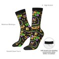thumbnail image 4 of Bingfone Compression Socks for Women and Men Long Socks for Running Athletic Cycling Nurse- Mardi Gras3, 4 of 6