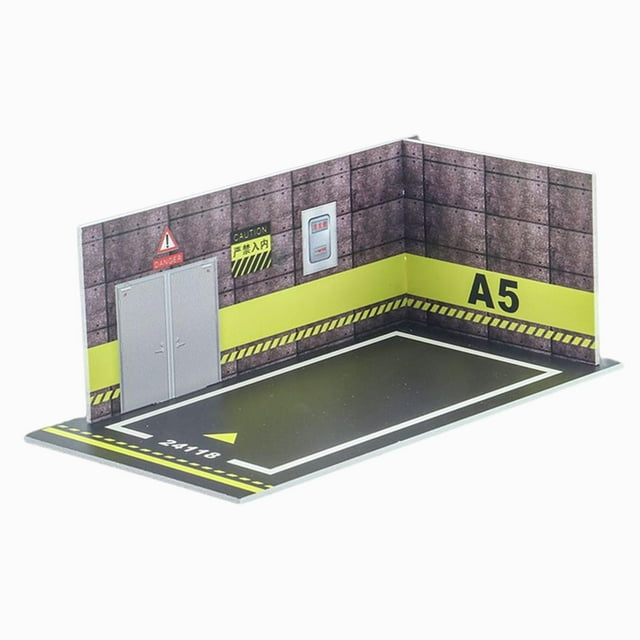 Diorama de modelo de coche, escenario de estacionamiento, 1/24, regalo, simulación, escena, bricolaje, exhibición para coche G
