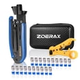 thumbnail image 1 of Kit de Herramientas para Crimpar ZOERAX con 20 Conectores F RG6 RG59 RG11, 1 of 7