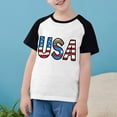 thumbnail image 2 of CFLVAEK USA Shirts for Kids 4th of July Patriotic Tees Casual Short Sleeve Raglan Tshirts Indenpendence Day Crewneck T Shirts 5 Years, 2 of 8