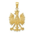 thumbnail image 1 of 14k Yellow Gold Phoenix Mythological Bird Necklace Charm Pendant Mythical, 1 of 8