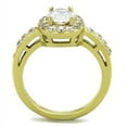 thumbnail image 3 of Luxe Jewelry Designs Gold IP Stainless Steel Women's Engagement Ring with Oval CZ - Size 8, 3 of 4
