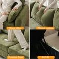 thumbnail image 3 of Rexulqo Oversized Accent Chair with All Seats Storage,Comfy Living Room Chairs with 2 Throw Pillow,Upholstered Mid-Century Armchair,24.5'' Deep Seat,Reading Chair For Bedroom ,Office,Chenille,Green, 3 of 10