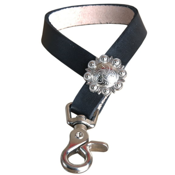 HILASON Leather Horse Tie Down Hobble Keeper Sunset Hand Tool 4 Inch Black