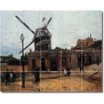 thumbnail image 1 of Ceramic Tile Mural-Vincent Van Gogh Country Painting 363. 21.25" w x 17" h using (20) 4.25 x 4.25 ceramic tiles, 1 of 3
