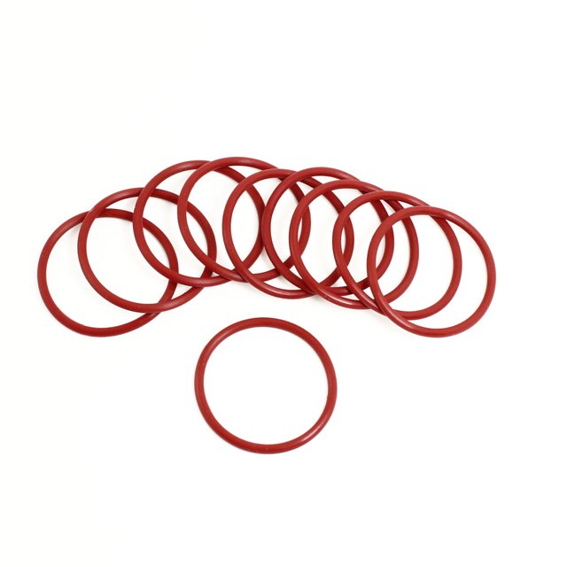 Unique Bargains 10 Pieces Soft Rubber O Rings Seal Washers Replacement Red 45mm x 3mm