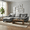 Grey, variant on 104" Chenille Fabric Oversized Sofa Couch, Sofas For Living Room with high density foam, Oversized Modular Sofa with sailboat design for apartment living space, Black