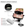 thumbnail image 4 of FUIALDOLG Polyester Crossbody Bags Leakproof Zipper Double Deck Cell Phone Bags for Hiking and Travel, Smiling Pig Floral Print Crossbody Bags, 4 of 7
