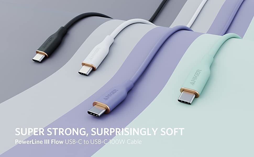 Anker PowerLine III Flow USB-C to Lightning Cable 6-ft Purple A86630Q1 -  Best Buy