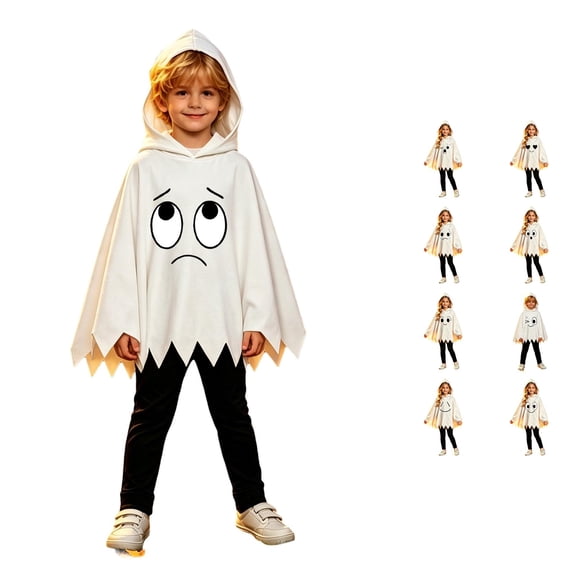 Ghost Face Costumes for Toddler 2 Piece Soft Hood Cape and Pants Baby Halloween Costume
