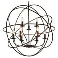 thumbnail image 1 of CWI Lighting Arza Lustre en Métal de Ferme de 9 Po en Brun, 1 of 2