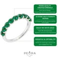 thumbnail image 4 of Emerald 9-Stone Half Eternity Band Ring 14K Gold 1 Carat, 4 of 5
