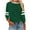 Green, variant on GERsome Womens 3/4 Sleeve Crewneck Tops Color Block Tee Striped Patchwork Blouse Casual Loose Comfy Shirt S-4XL /L