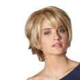 thumbnail image 4 of Jumpingount Peluca rubia para mujer, fácil de mantener, aspecto realista y natural, pelo corto rubio Cuidado del cabello, 4 of 6
