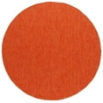 thumbnail image 2 of SAFAVIEH Beach House Lauressa Solid Indoor/Outdoor Area Rug, Orange, 6'7" x 6'7" Round, 2 of 16
