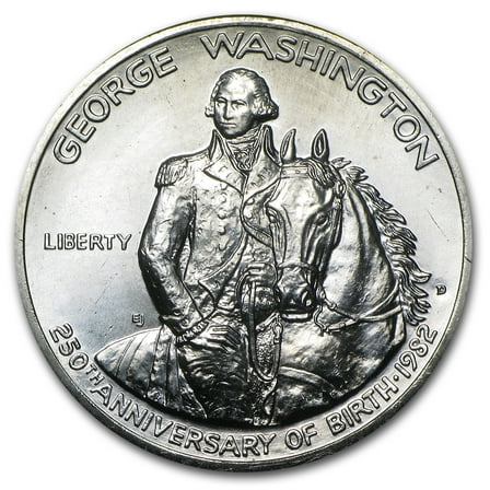 1982 Washington 1/2 Dollar 90% Silver Commem BU/Pr (No Box/COA)