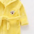 thumbnail image 5 of zuwimk Hooded Herringbone Boy's Fleece Soft Spa Kimono Long Robe, Kids Comfy Sleepwear Bathrobe(Yellow,13-14 Years), 5 of 6