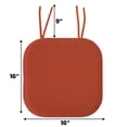 thumbnail image 4 of Memory Foam Honeycomb Non-Slip Back Chair Cushion Pad with Ties 6 Pack Rust, 4 of 4