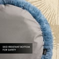 thumbnail image 5 of NICOLE MILLER NEW YORK PET Ellie Fuzzy Solid Donut Pet Bed, Plush, Cozy & Calming, Water Repellent, Non-Slip Bottom, 100% Machine Washable, Blue, Small 24"x24"x7" Round, 5 of 13
