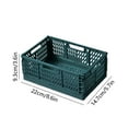 thumbnail image 3 of Btomtd Folding Desktop Storage Box Basket Organizer Storage Container for Snacks Stationery Cosmetics and Miscellaneous, Green, 3 of 6