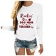 thumbnail image 3 of ICHUANYI Clearance Women's Printed Casual Loose Round Neck Long Sleeve T-shirt Tunic Tops Blouse ICHUANYI "ICHUANYI", 3 of 8